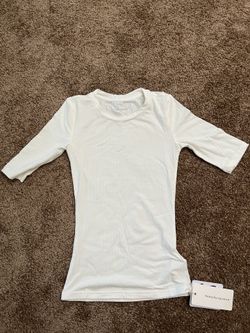 NEW Short Sleeve Light Ribbed Essential Stretch Top