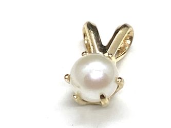 14kt High Polished Yellow Gold Pearl