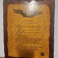 Wall Decor - Air Force Poem "High Flight" 