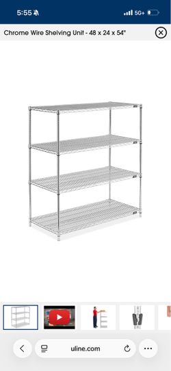 Chrome wire shelving ULINE