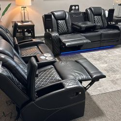 AP🎉 Black Reclining Sofa & Loveseat// Financing & Delivery Available 