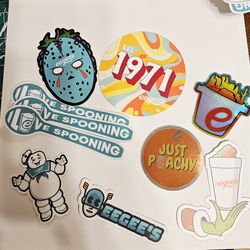 Eegee's Monthly stickers circa 2021-2023