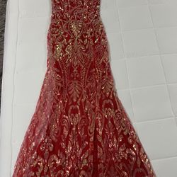 Red Long Dress 👗 Size Small 