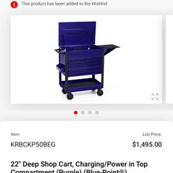 Blue Point Snap On Roll Service Cart