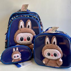 3pc Labubu backpack 