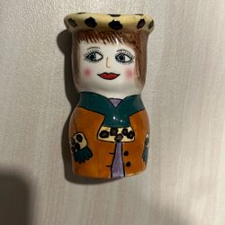 Susan Paley Ganz Hand Painted Vase