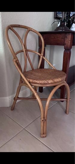 Bent Rattan Reed Accent Chair