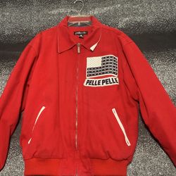 Pelle Pelle Coat Red Clothe/leather  Model 814AMR large