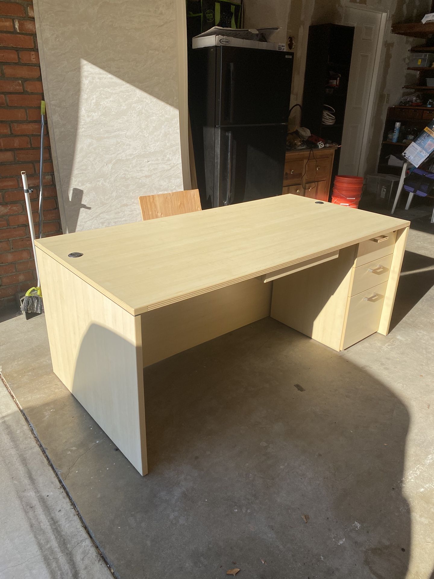 Desk And Detached Cabinet