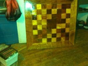 Antique all wood folding card table