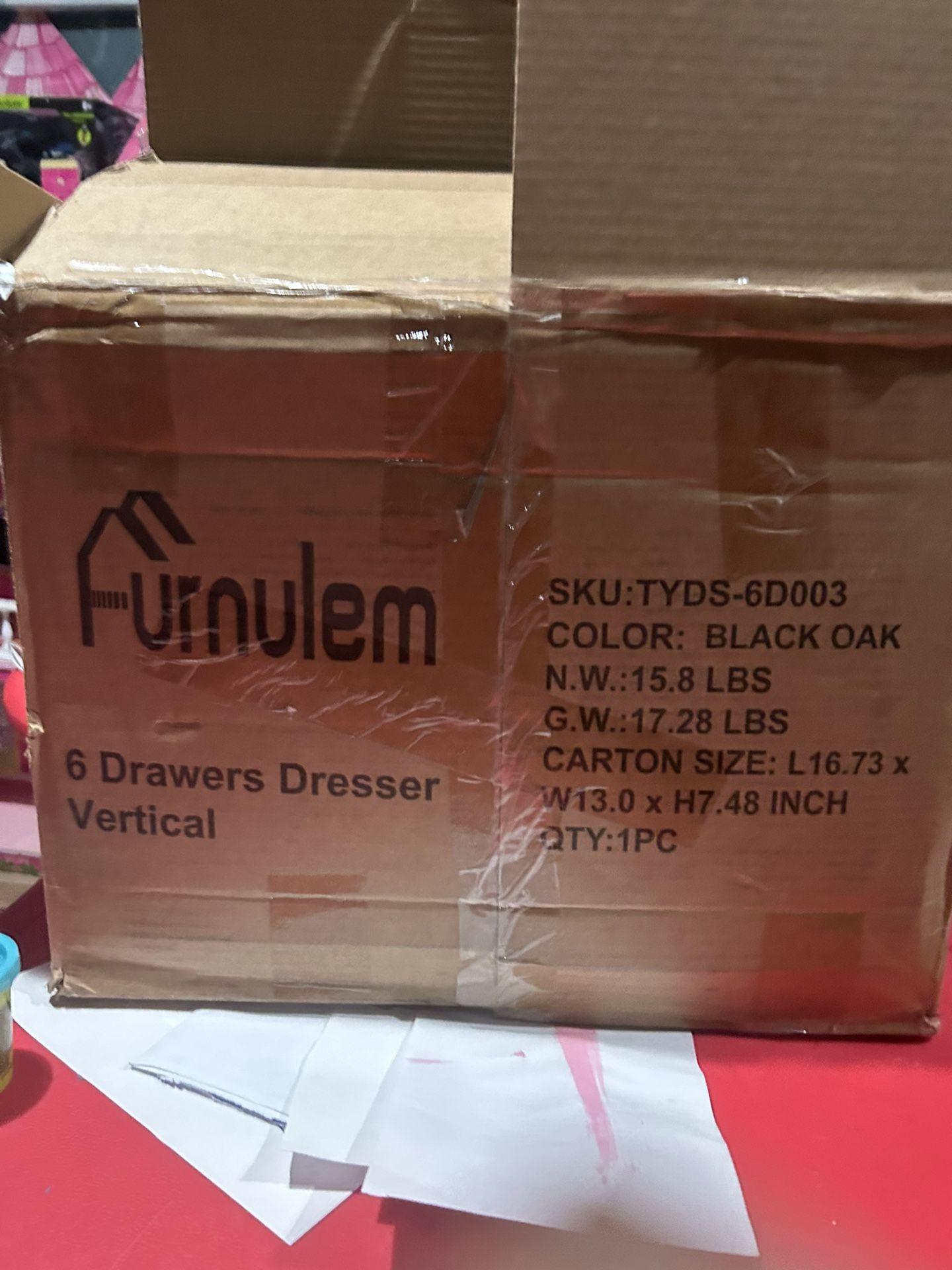 FURNULEM 6 DRAWER DRESSER