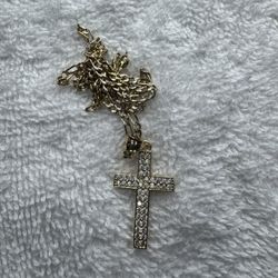 14 KT Gold Cross Necklace 