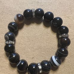 Beautiful Natural Stone Gemstone Round Beads Yoga Bracelet 