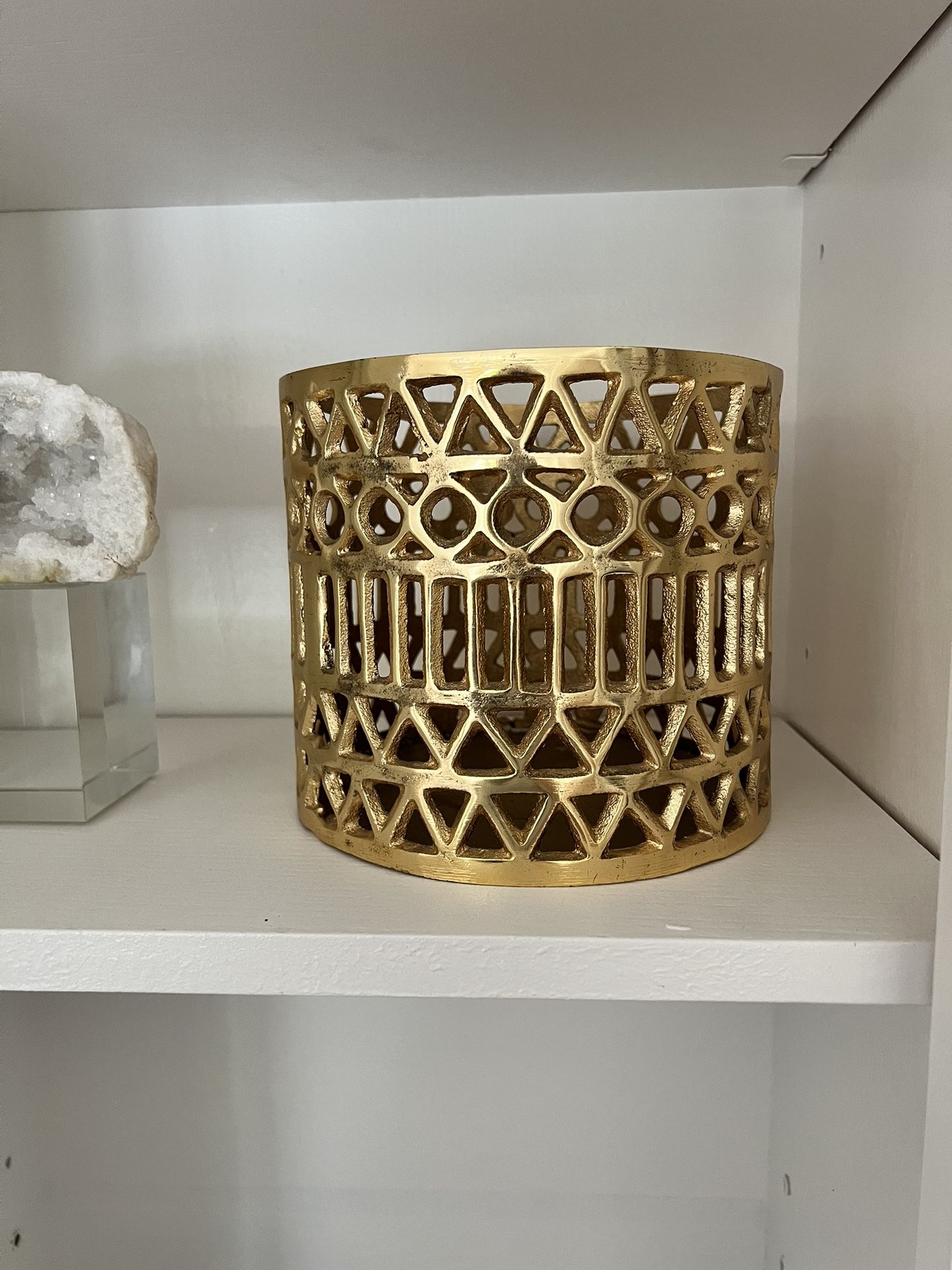 Gold Decorative Vase/Hurricane candle Holder