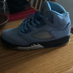 Blue Jordan 5s 