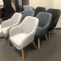 Forever Accent Chairs - BRAND NEW - Still In Box, Oak Legs And Solid Steel Frames 