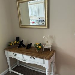 French Console Table With Mirror.