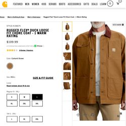 Used Carhartt Jacket Size Large, Has Some Spots on Front 