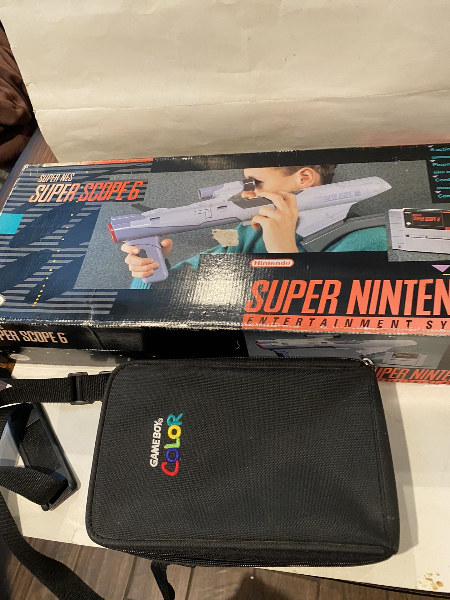 Vintage 1992 Super Nintendo Scope 6 With A Game boy Color Bag