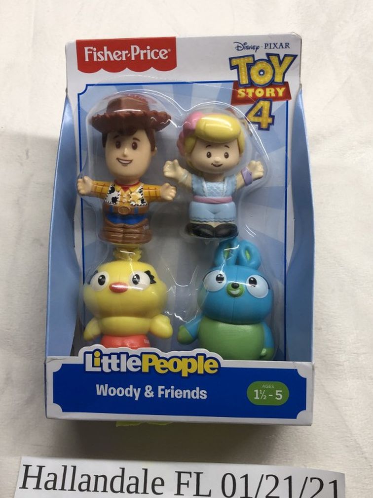 Fisher-Price Little People Toy Story 4 Woody BoPeep Ducky Bunny