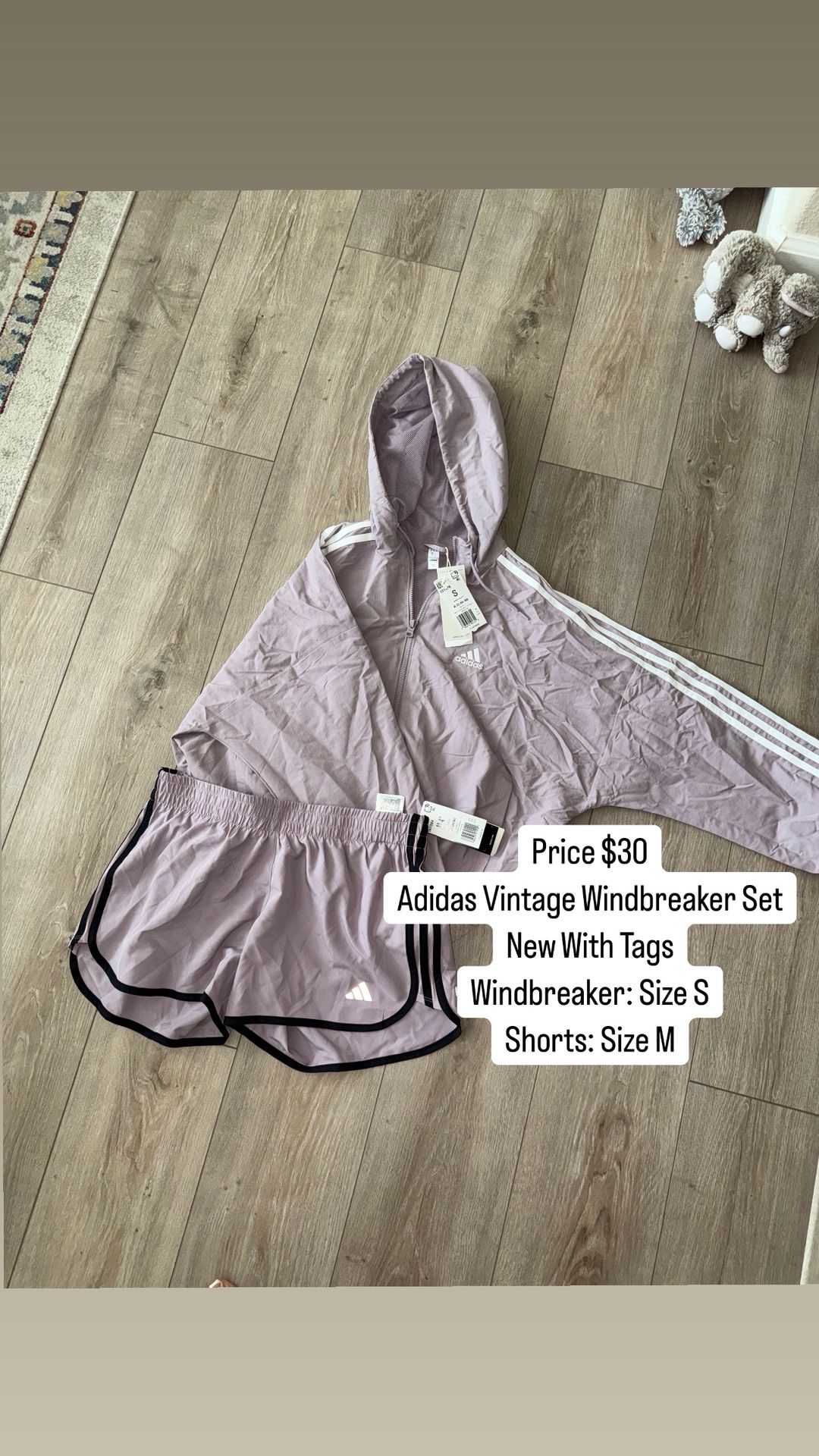 $30 | S / M π£ Adidas Vintage Windbreaker Set β NWT
