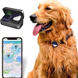 Pet GPS Tracker, No Monthly Fee, Real-Time Tracking Collar Device, APP Control for Dogs and Pets Activity Monitor