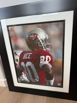 Jerry Rice Autographed Framed 16x20