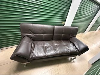 Leather Futon Sofa Bed – Fully Functional $100