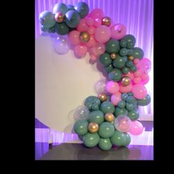 half organic balloon arch /Baby Shower -Birthday