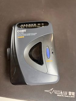 Coby CX-D60 AM/FM Radio Cassette Player Portable Stereo Slim Battery Powered