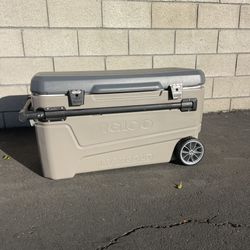 Igloo 110qt Glide Cooler w/ Wheels, Telescoping Handle, Heavy-Duty Insulation