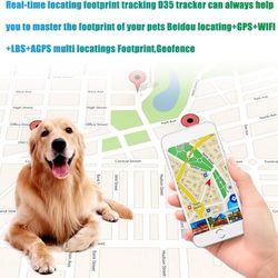 GPS Dog Tracker , Real Time Dog Tracking Collar Device , Waterproof Cat Dog GPS Pet Tracker Locator with Remote Voice Monitor , APP Control