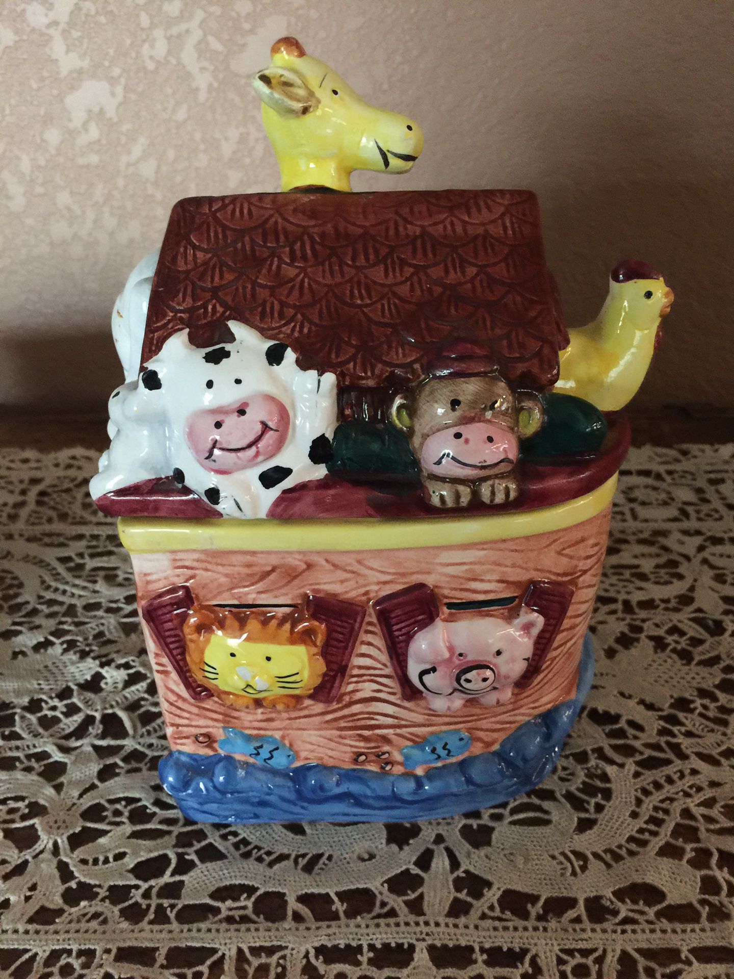 Vintage Noah’s Ark Cookie Jar