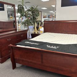 Wooden Style 5pc Bedroom Set ( Multiple Colors Available) For Sale! Furniture Labor Day Pre- Sale Now!