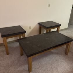 Black Granite/Marble 3-piece set (Steve Silver Co.)