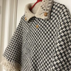 Authentic Hand Made Poncho From Mexico 