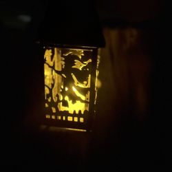  12" Witch Lantern with Battery Candle -National Tree