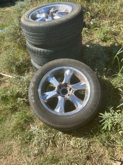 20” Set of 4 Chrome Rims with Tires