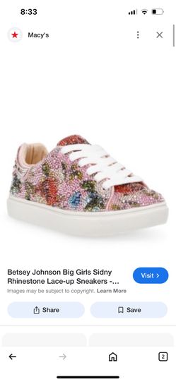 Betsy Johnson Rhinestone Lace Up Sneakers