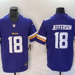 Minnesota Vikings #18 Justin Jefferson  Home Jersey 
