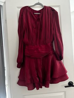 Burgundy Flowy Dress (XL)
