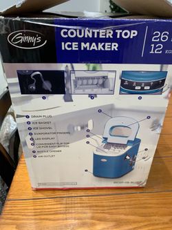 Ginny’s Countertop Ice Maker small or large bullet shaped cubes 26 pounds I’d Ice daily