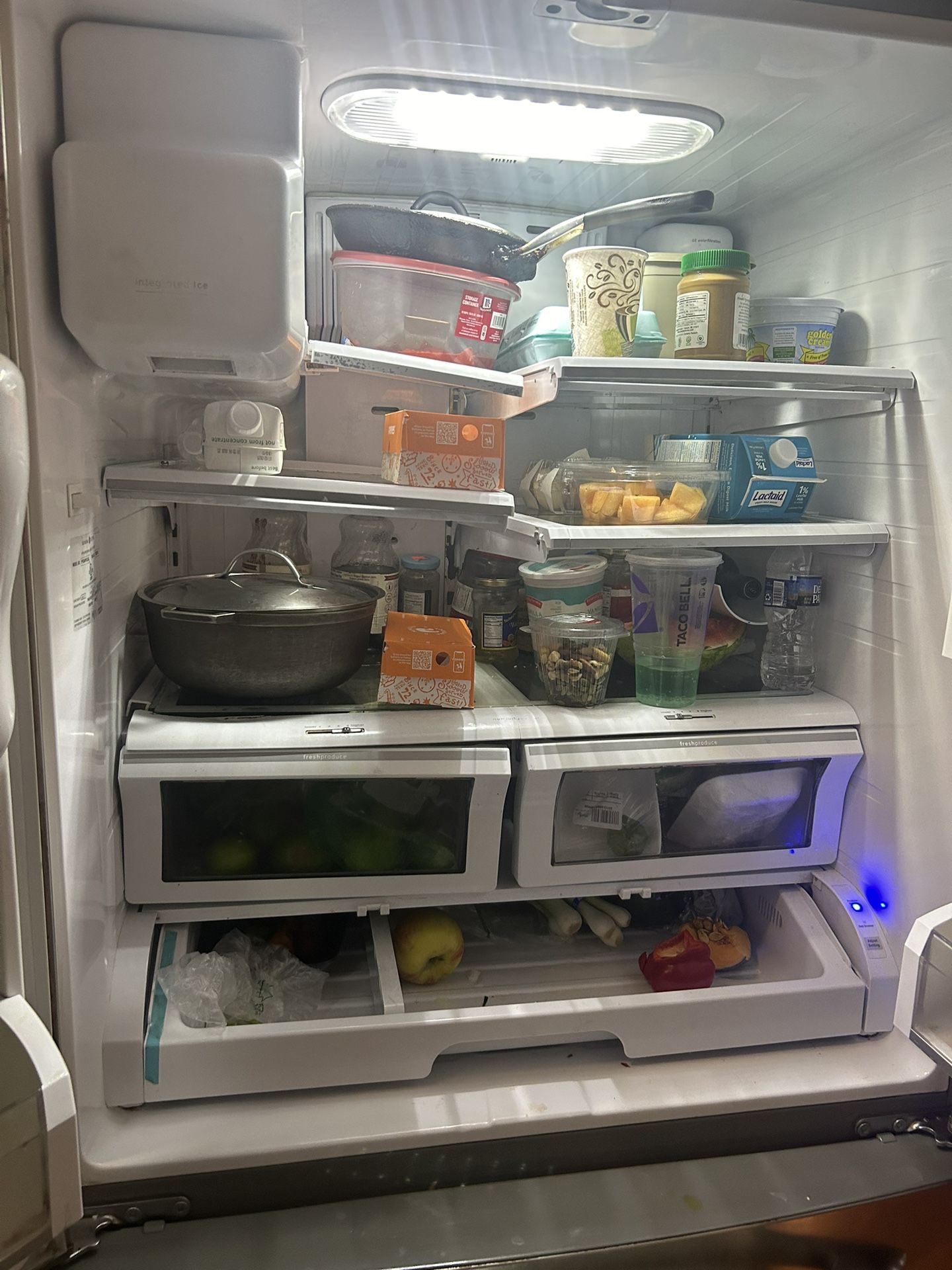 Refrigerator not so good. The freezer is good. Need some TLC outside.