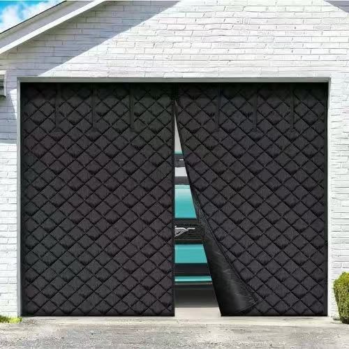 939# Garage Door Screen for Winter, 9x7FT, Garage Door Insulation Kit, Magnetic Thermal Insulated Door Curtain with 300D Oxford Fabric Heavy Duty Weig