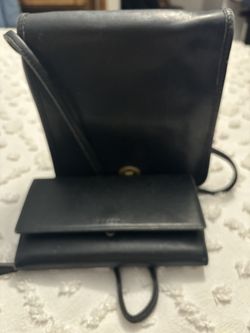 Vintage Coach Black Leather Purse 