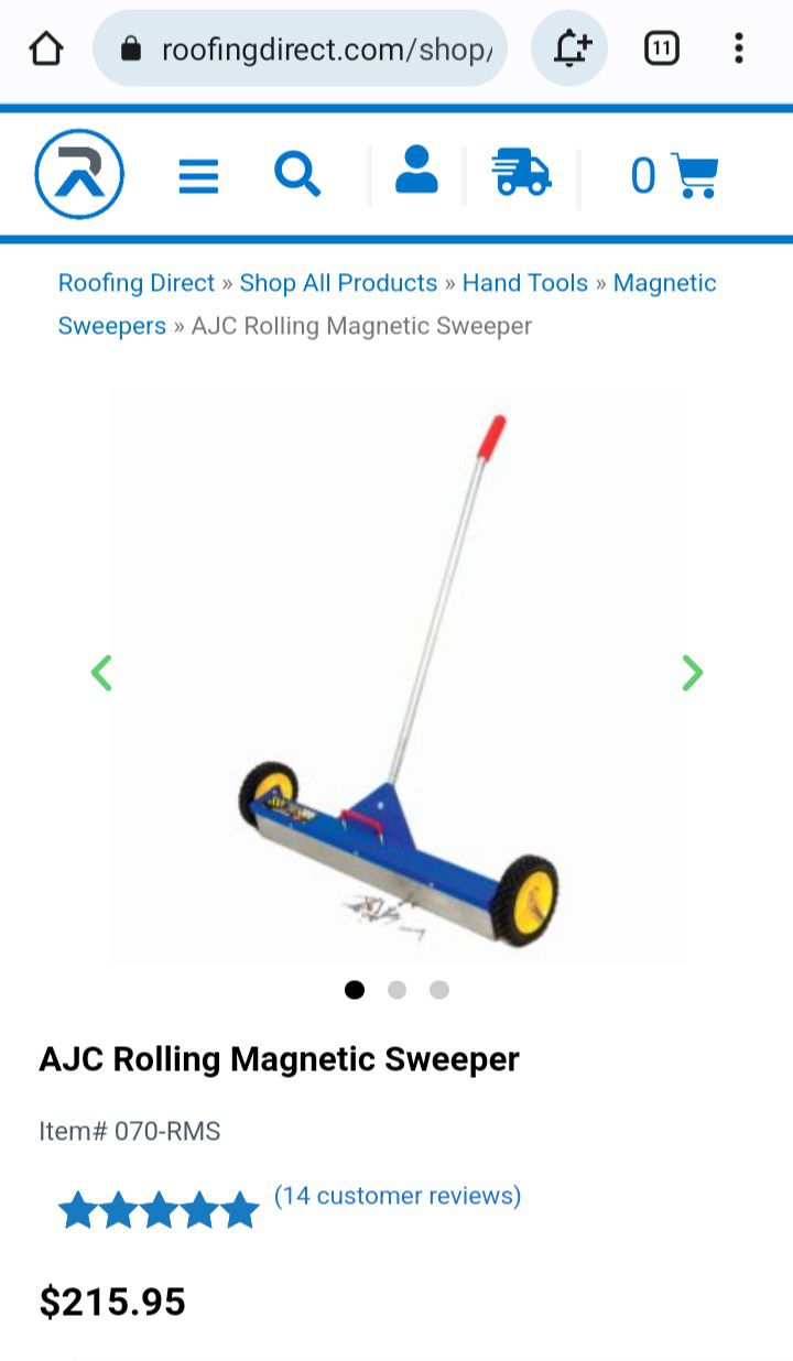 Ajc Rolling Magnetic Sweeper 