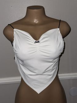 White Edikted Crop Top