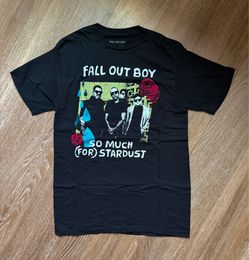 Fall Out Boy Graphic T-Shirt Black So Much For Stardust Band Tee Size Large