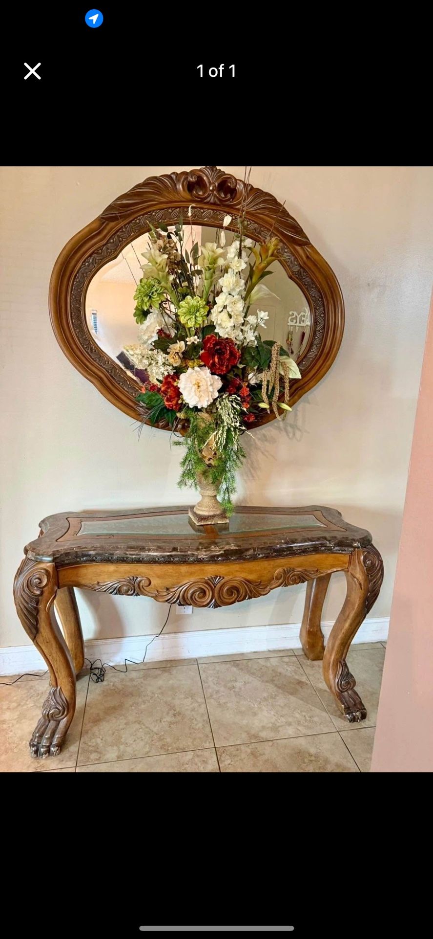Entrance Table And Mirror.