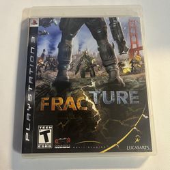 Fracture Sony PlayStation 3 2008 PS3 Lucas Arts Complete with Manual Tested